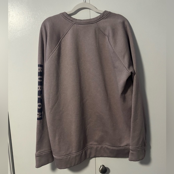 Burton Oak Crewneck Fleece Sweatshirt Mauve Heather XL Thumbholes EUC - Picture 3 of 8